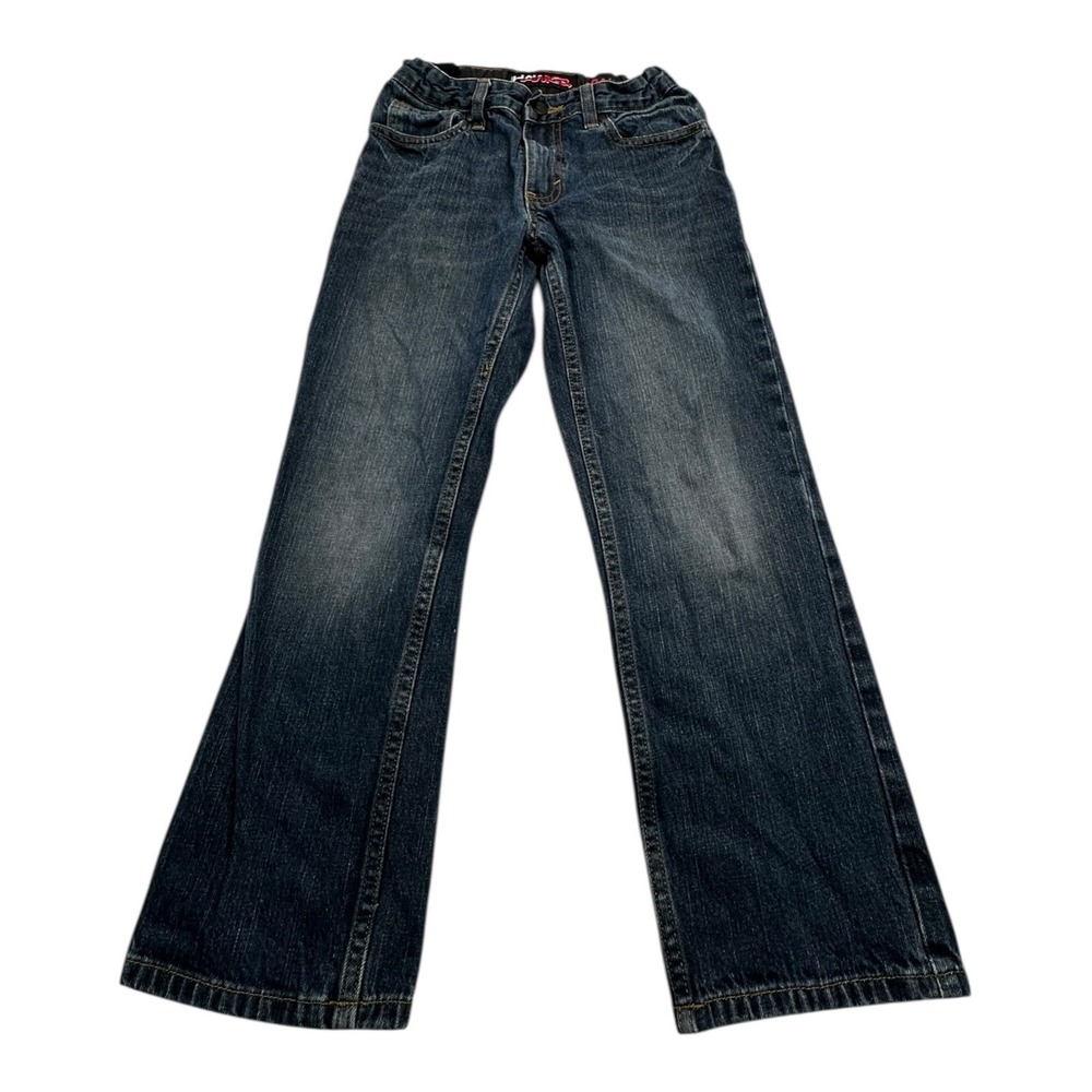 Hawk Kids Straight‎ Jeans Blue Wash Size 8R Adjustable Waist
